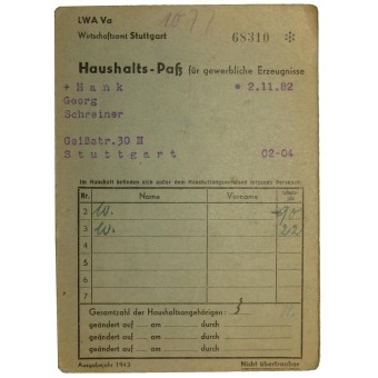 3rd Reich Landlord certificate. Espenlaub militaria